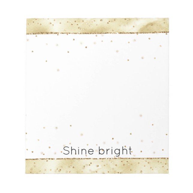 Gold Confetti Sparkle        Notepad (Front)