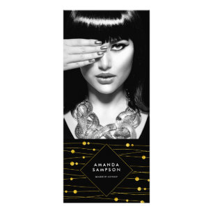 Gold Confetti Strands Price List Rack Card