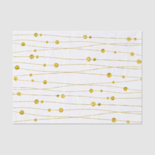 Gold Confetti Strands Tissue Paper