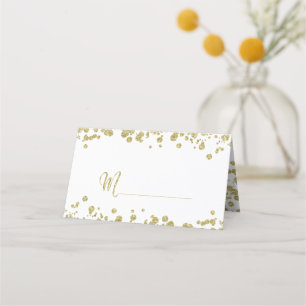Gold Confetti Table Name Seating Place Card