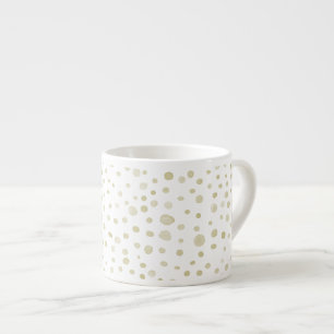 Gold Confetti Watercolor Dots Espresso Mug