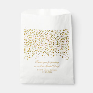 *Gold Confetti Wedding    Personalise Favour Bag