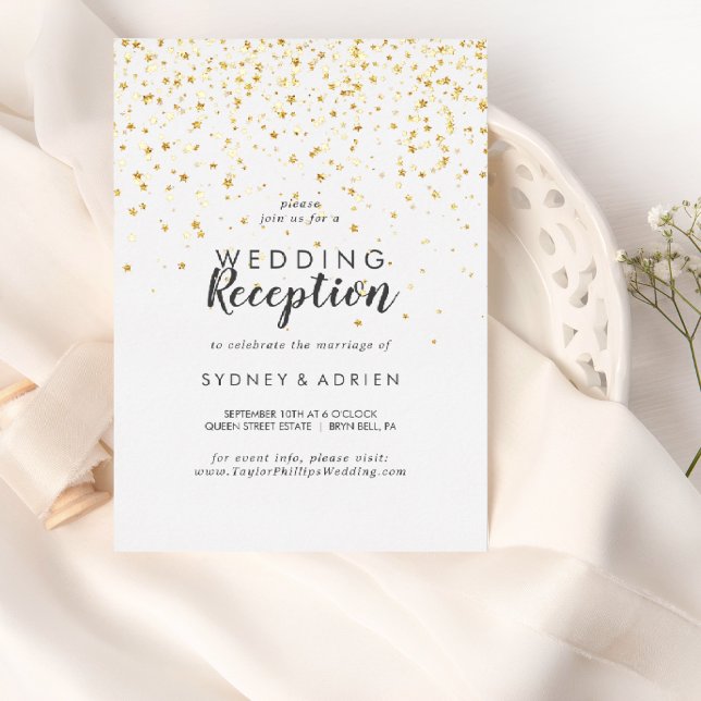Gold Confetti Wedding Reception Only Gold (Creator Uploaded)