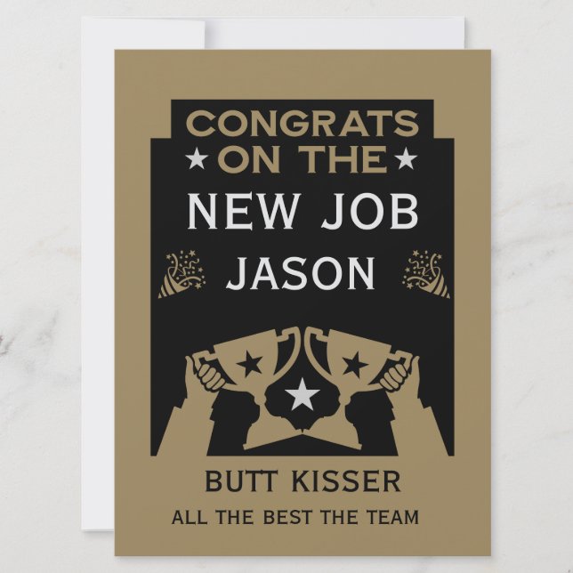 Gold Congratulations On The New Job (Front)