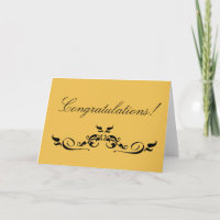 Gold Congratulations With Elegant Emblem