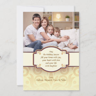 Gold Connection Photo Holiday Card