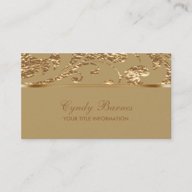 Gold Contemporary  Business Card (Front)