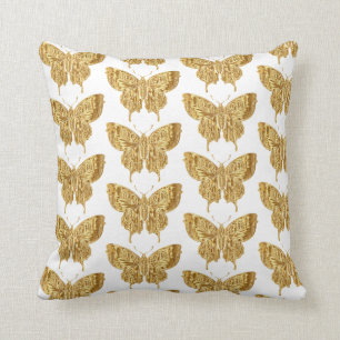 Gold Cool Butterfly Beautiful Cushion