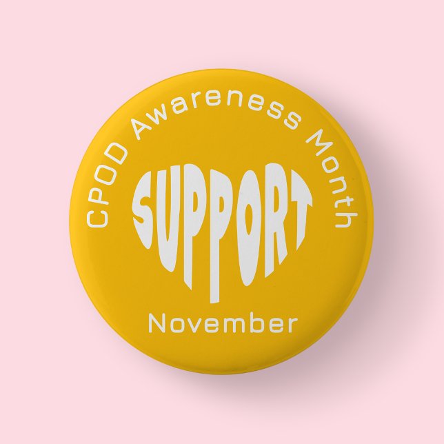 Gold COPD Awareness Month Button (COPD Awareness Month)