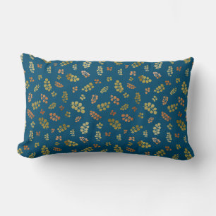 Gold Copper Berries on Navy Throw Pillow