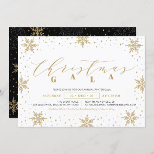 Gold Corporate Christmas Gala, Holiday Party Invitation