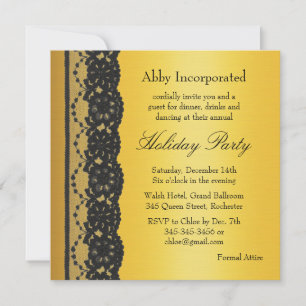 Gold Corporate Holiday Party Invitation