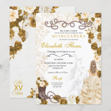 Gold Cowgirl Charro Western Quinceañera