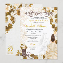 Gold Cowgirl Charro Western Quinceañera