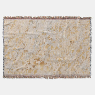 Gold Cowhide Print Metallic wrapping paper Throw Blanket