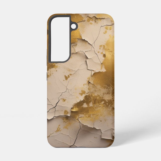 Gold Cracked Samsung Galaxy S22 Case (Back)