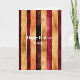 Gold Cream Flower Birthday Card