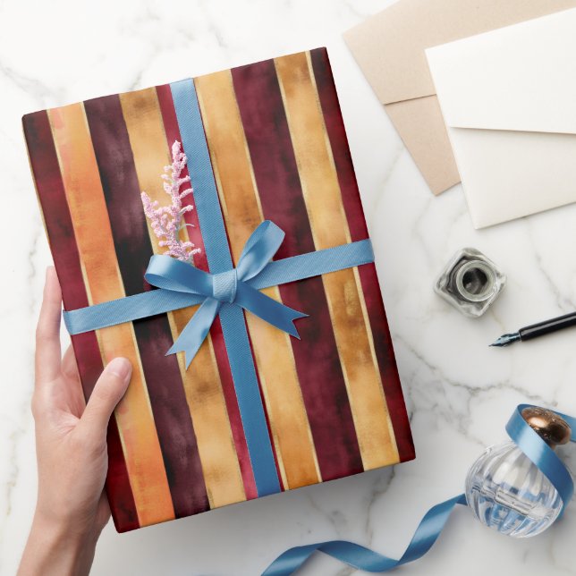 Gold Cream Flower Birthday Wrapping Paper (Gifting)