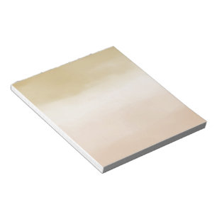 Gold Cream Peach Ombre Life is Beautiful Notepad