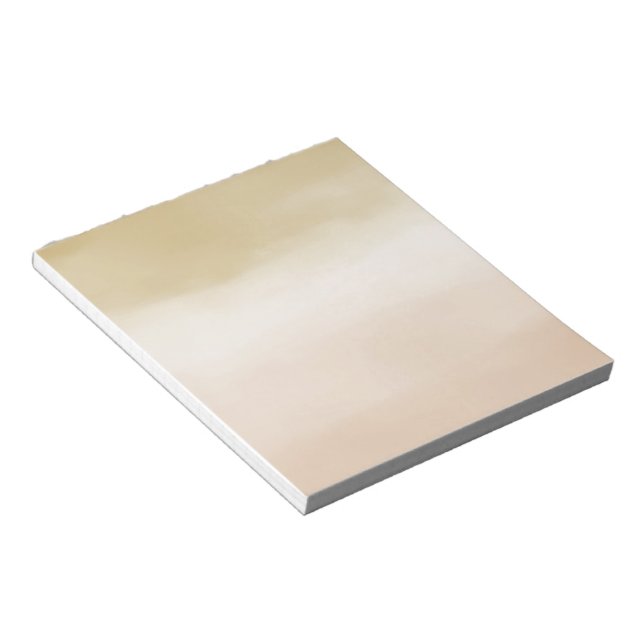 Gold Cream Peach Ombre Life is Beautiful           Notepad (Angled)