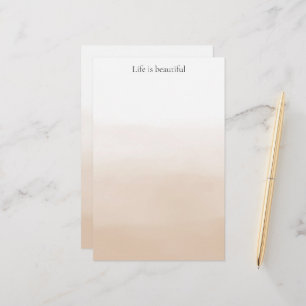 Gold Cream Peach Ombre   Stationery