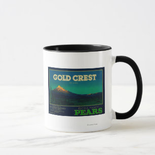 Gold Crest Pear Crate LabelHood River, OR Mug