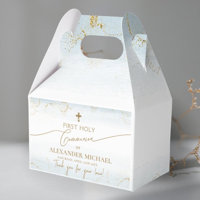  Gold Cross Boy Thank You First Holy Communion Favour Box (Creator Uploaded)