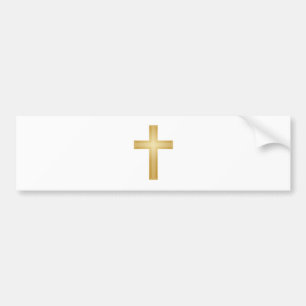Gold Cross/Easter Bumper Sticker