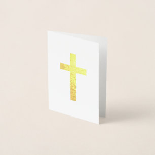 Gold Cross Foil Card