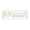 Gold Cross Greenery Wreath Return Address
