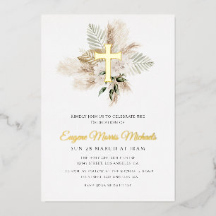 gold cross pampas dedication