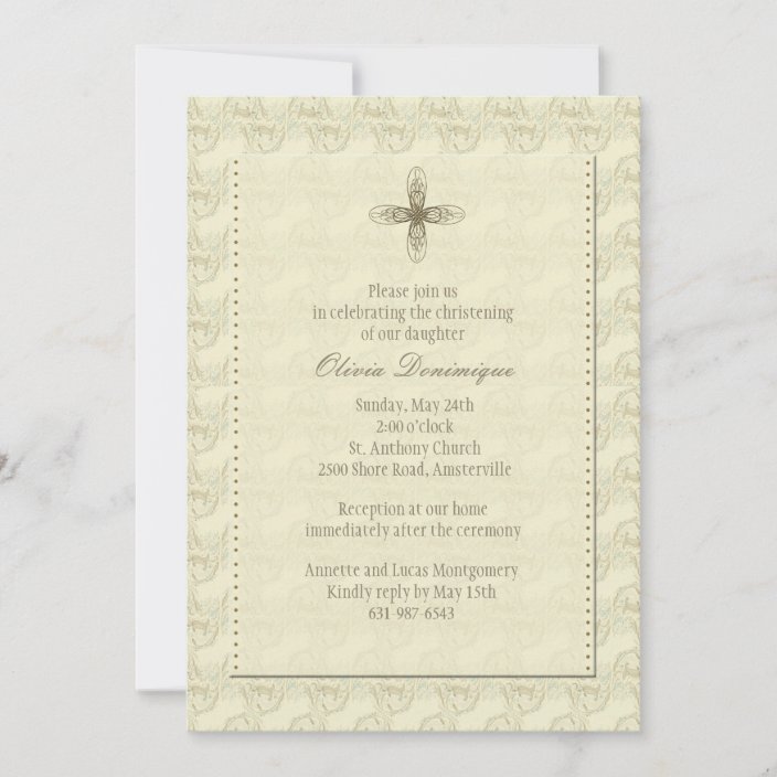 Gold Cross Religious Invitation | Zazzle.com.au