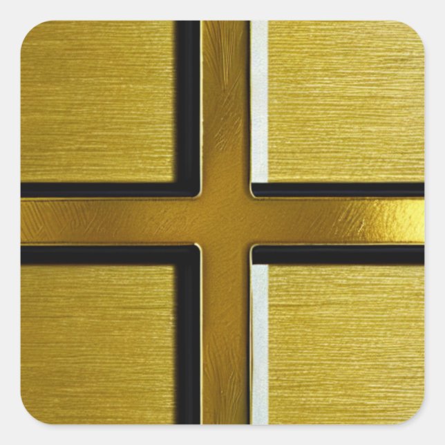 Gold Cross Sticker (Front)
