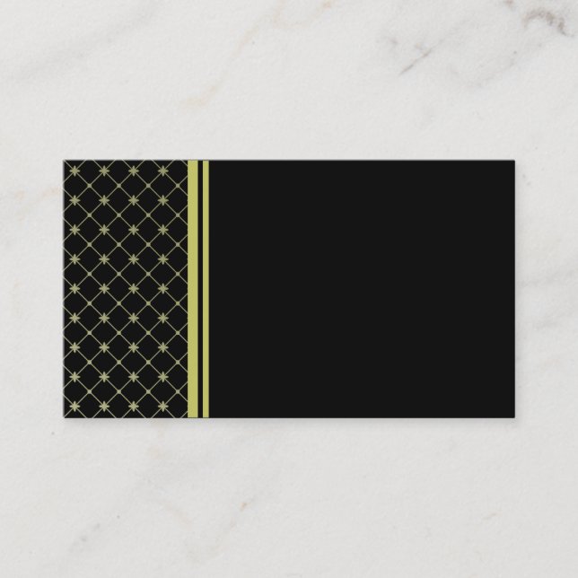 Gold Crosses on Black Business Card Template (Front)