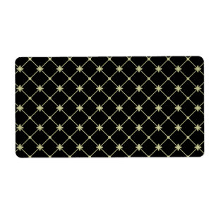 Gold Crosses on Black Template