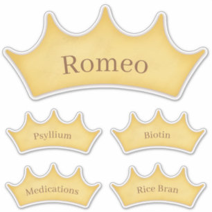 Gold Crown Barn Tack & Feed Room Name Labels