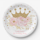 Gold Crown Blush Pink Floral Royal Princess