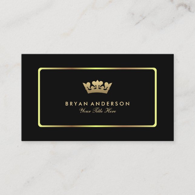 Gold Crown Business Card (Front)