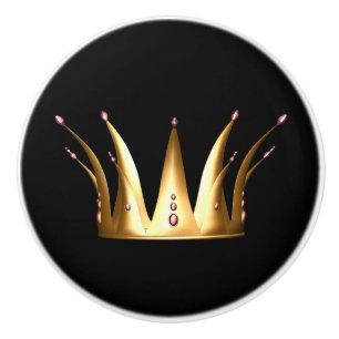Gold Crown Drawer Pull Knob