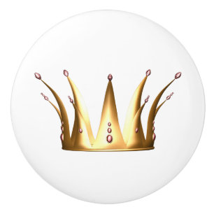 Gold Crown Drawer Pull Knob