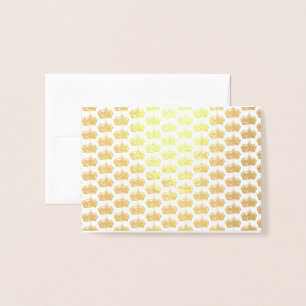 Gold Crown Feliz Navidad Christmas Foil Card