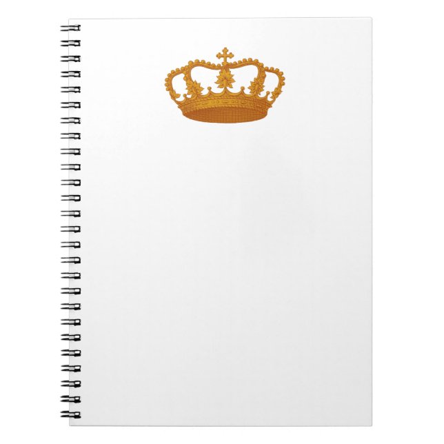 GOLD Crown Gift Item Template You Personalise Notebook (Front)