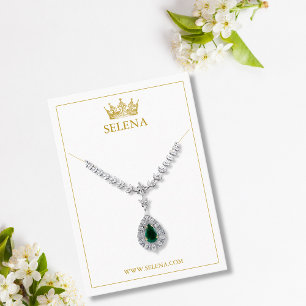 Gold Crown Necklace Display Card