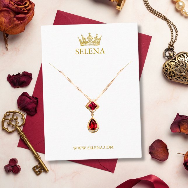 Gold Crown Necklace Display Card (Creator Uploaded)