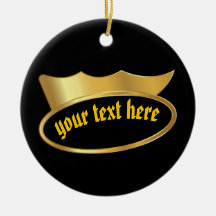 Gold crown Personalized Hanging Decor Ornament
