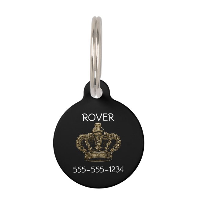 Gold Crown Pet Tag (Front)