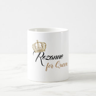 Gold Crown Queen Name Mug