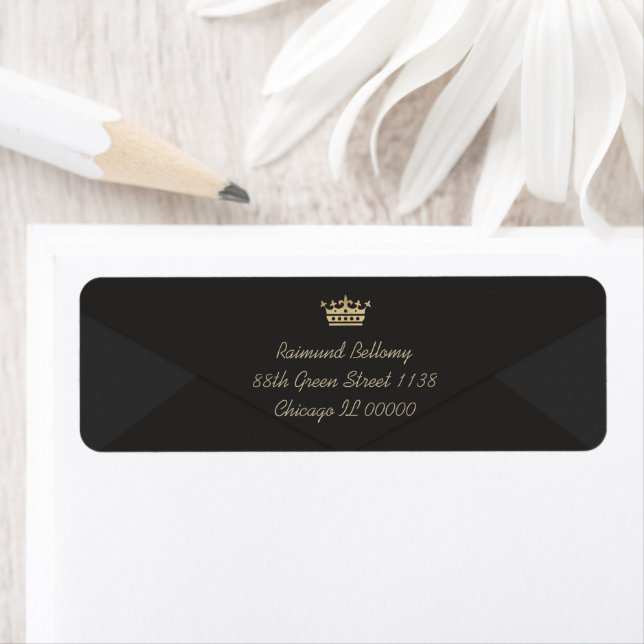 Gold Crown Return Address Label (Insitu)