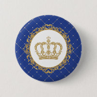 Gold Crown Royal Blue Prince Shower 1st Birthday