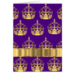 Gold crowns on purple